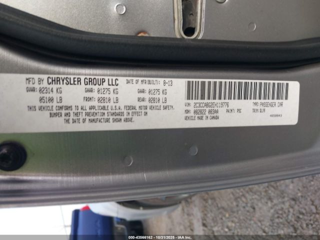 2014 CHRYSLER 300 2C3CCABG2EH119776 Photo 8