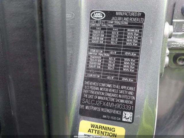 2021 LAND ROVER DISCOVERY SPORT SALCJ2FX4MH903391 Photo 8