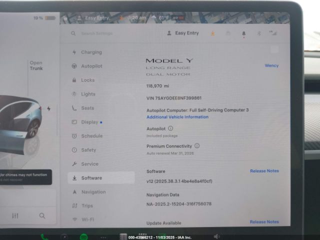 2022 TESLA MODEL Y 7SAYGDEE8NF399861 Photo 6