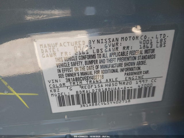 3N1AB8CV6SY402718 Nissan SENTRA SV