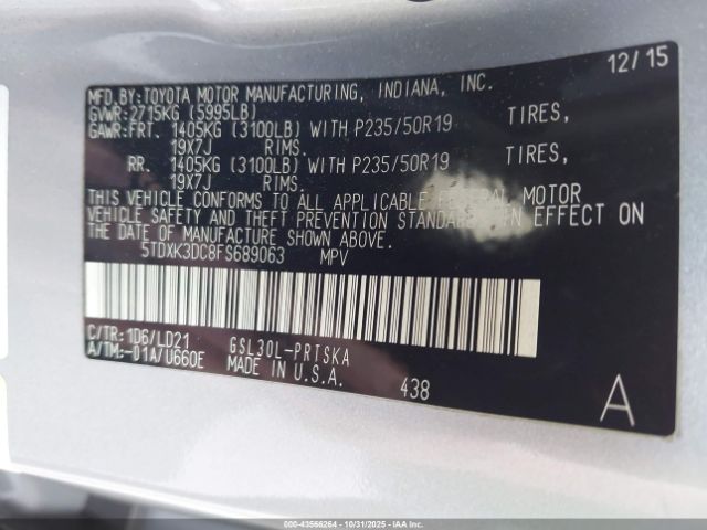 2015 TOYOTA SIENNA 5TDXK3DC8FS689063 Photo 8