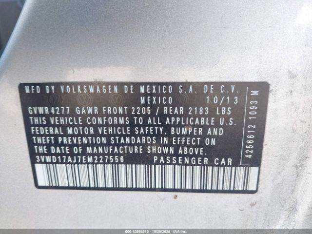 2014 VOLKSWAGEN JETTA 3VWD17AJ7EM227556 Photo 8