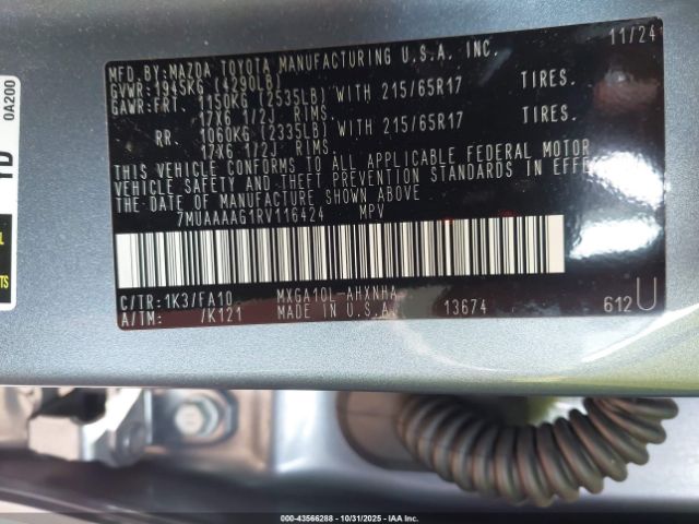 2024 TOYOTA COROLLA CROSS 7MUAAAAG1RV116424 Photo 8