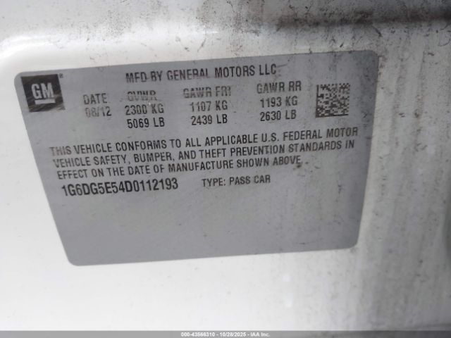 2013 CADILLAC CTS 1G6DG5E54D0112193 Photo 8