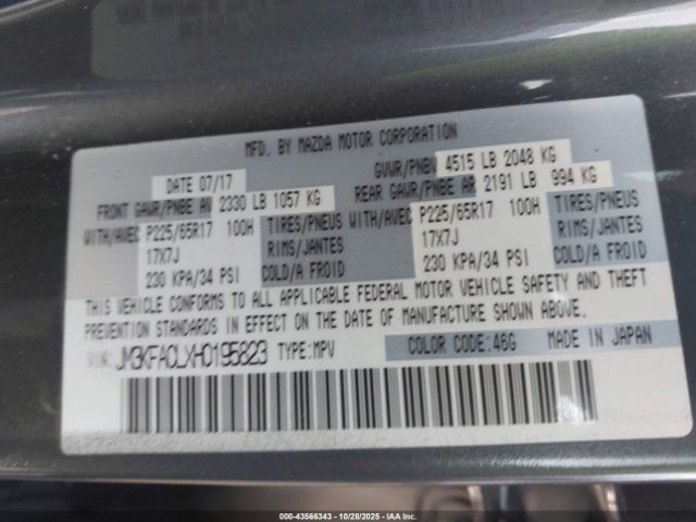 2017 MAZDA CX-5 JM3KFACLXH0195823 Photo 8