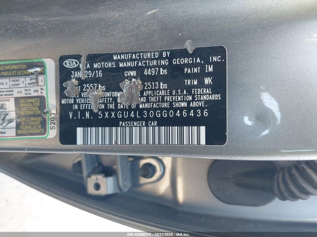 KIA t-gdi theta ii 2016 5XXGU4L30GG046436 Image 9