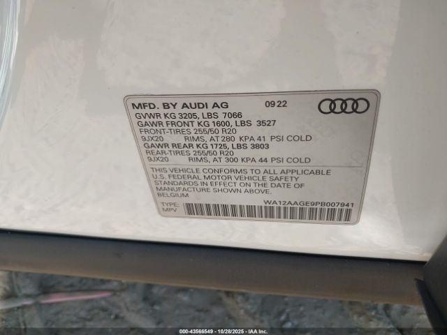 2023 AUDI E-TRON SPORTBACK WA12AAGE9PB007941 Photo 8