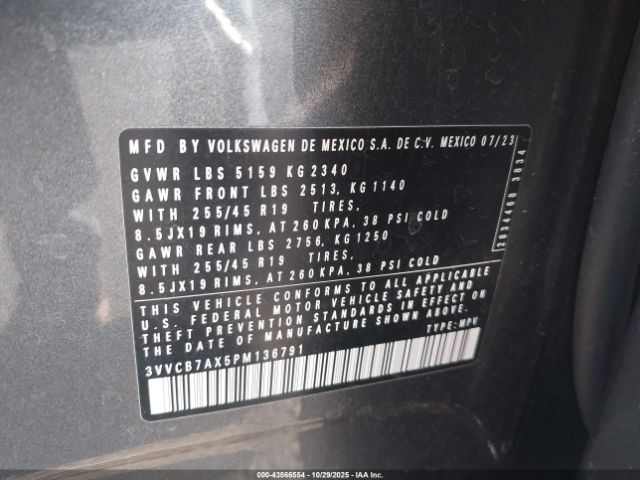 2023 VOLKSWAGEN TIGUAN 3VVCB7AX5PM136791 Photo 8