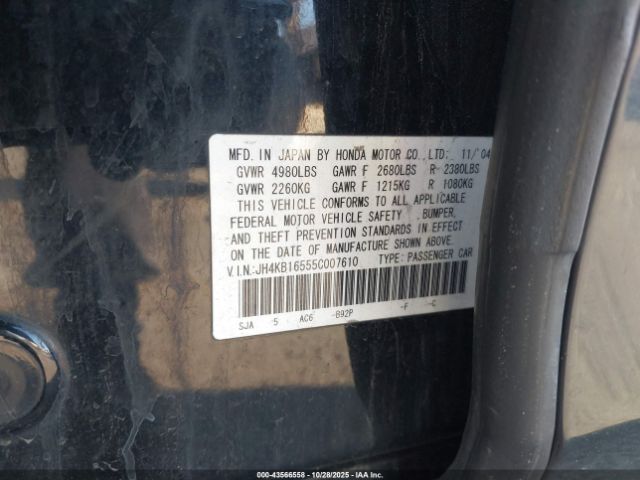 2005 ACURA RL JH4KB16555C007610 Photo 8