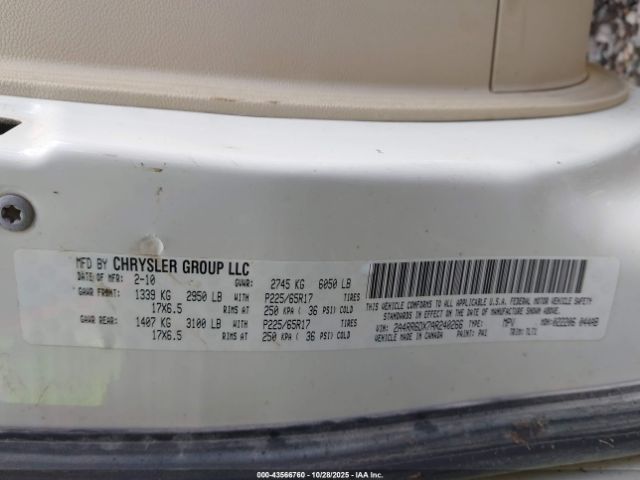 2010 CHRYSLER TOWN & COUNTRY 2A4RR6DX7AR240266 Photo 8