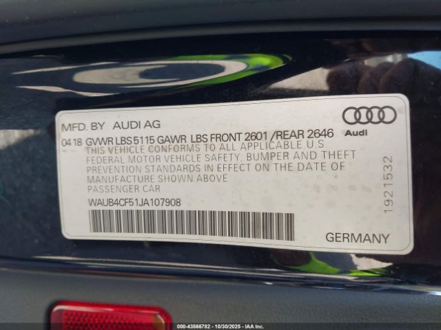 2018 AUDI S5 WAUB4CF51JA107908 Photo 8