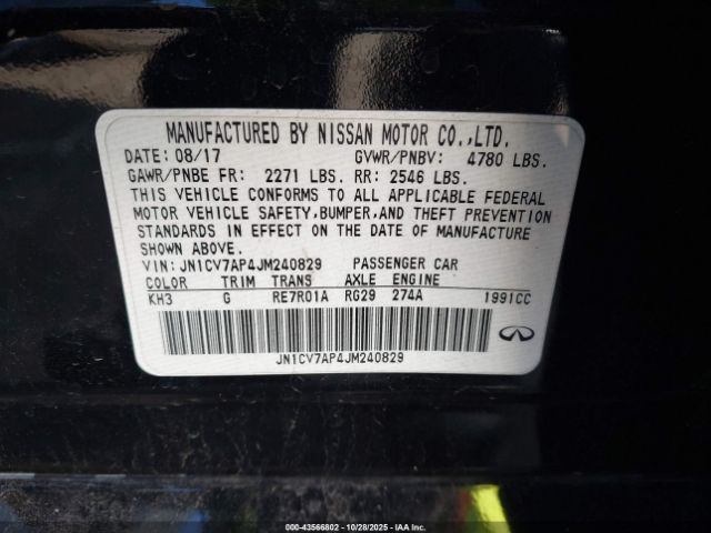 2018 INFINITI Q50 JN1CV7AP4JM240829 Photo 8