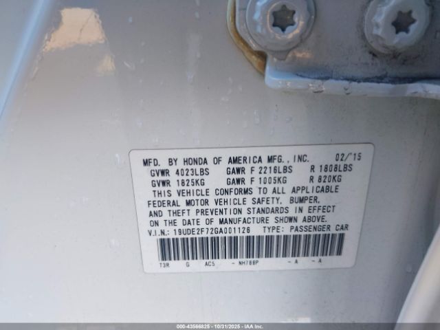 2016 ACURA ILX 19UDE2F72GA001126 Photo 8