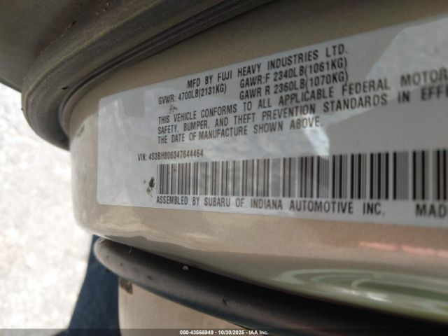 2004 SUBARU OUTBACK 4S3BH806347644464 Photo 8