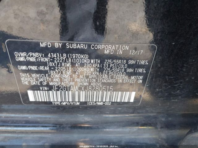 2018 SUBARU CROSSTREK JF2GTAMCXJ8280515 Photo 8