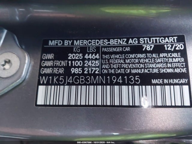 2021 MERCEDES-BENZ CLA 250 W1K5J4GB3MN194135 Photo 8