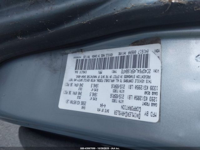 2005 CHRYSLER TOWN & COUNTRY 2C4GP64L45R166472 Photo 8