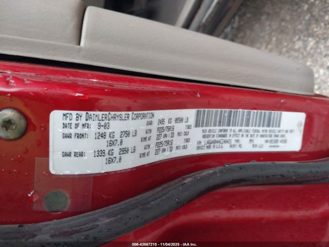 2004 JEEP GRAND CHEROKEE 1J4GW48N44C240431 Photo 8