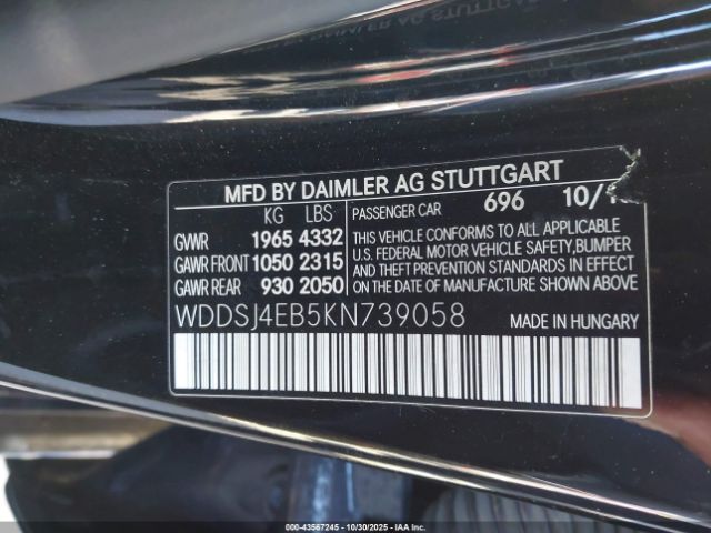 2019 MERCEDES-BENZ CLA 250 WDDSJ4EB5KN739058 Photo 8