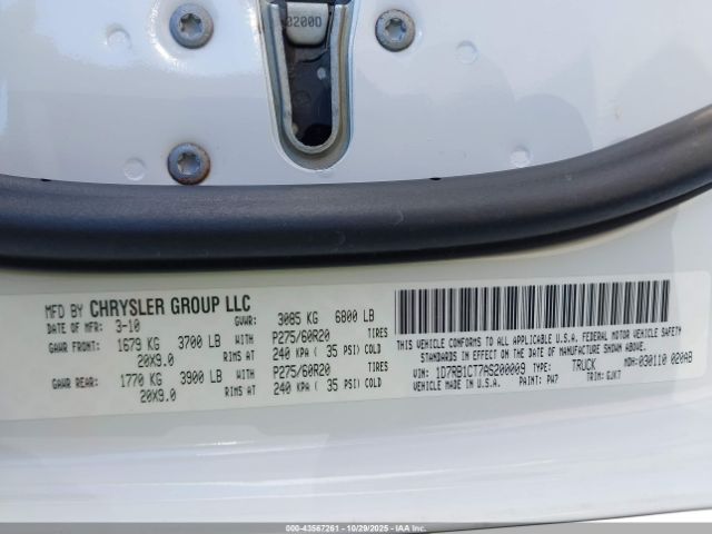 2010 DODGE RAM 1500 1D7RB1CT7AS200009 Photo 8