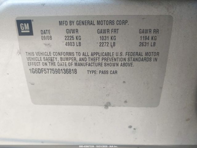 2009 CADILLAC CTS 1G6DF577590136818 Photo 8