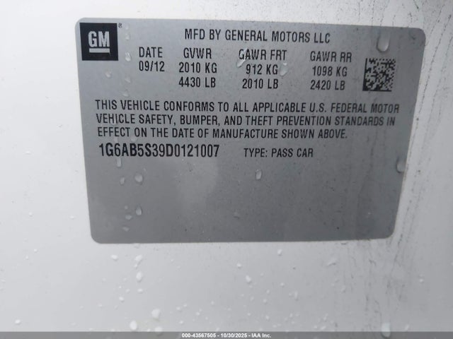 2013 CADILLAC ATS 1G6AB5S39D0121007 Photo 8