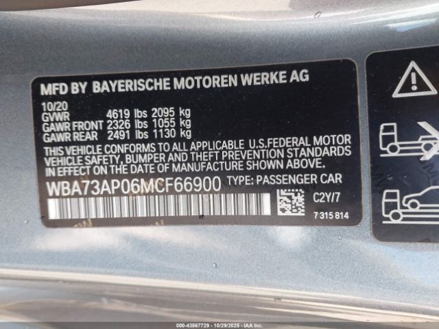 2021 BMW 430I WBA73AP06MCF66900 Photo 8