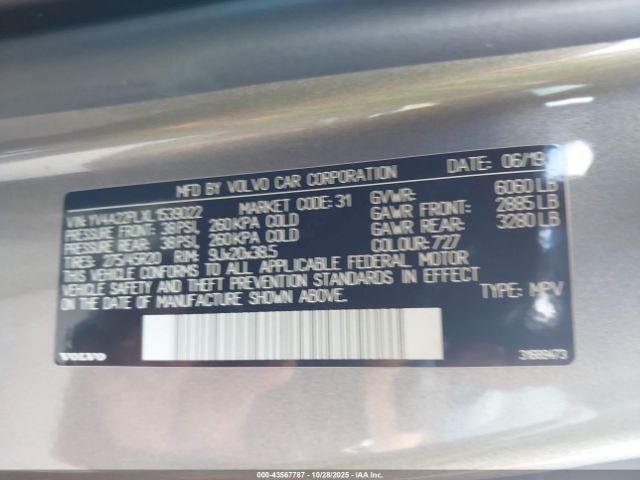 2020 VOLVO XC90 YV4A22PLXL1539022 Photo 8