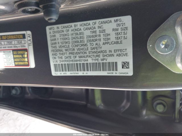 2021 HONDA CR-V 2HKRW2H83MH651644 Photo 8