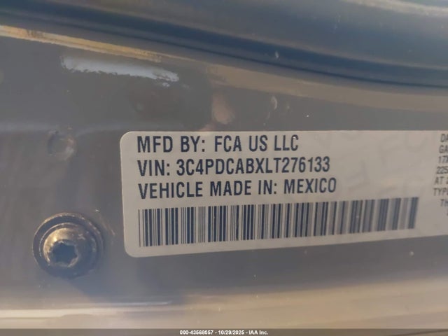 Продаж на аукціоні авто 2020 Dodge Journey Se Value, vin: 3C4PDCABXLT276133, номер лоту: 43568057