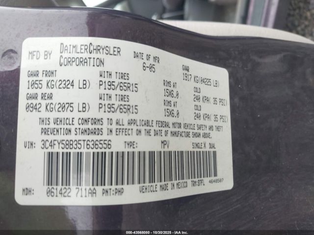 2005 CHRYSLER PT CRUISER 3C4FY58B35T636556 Photo 8