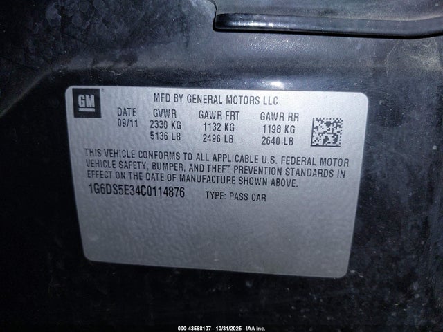 2012 CADILLAC CTS 1G6DS5E34C0114876 Photo 8