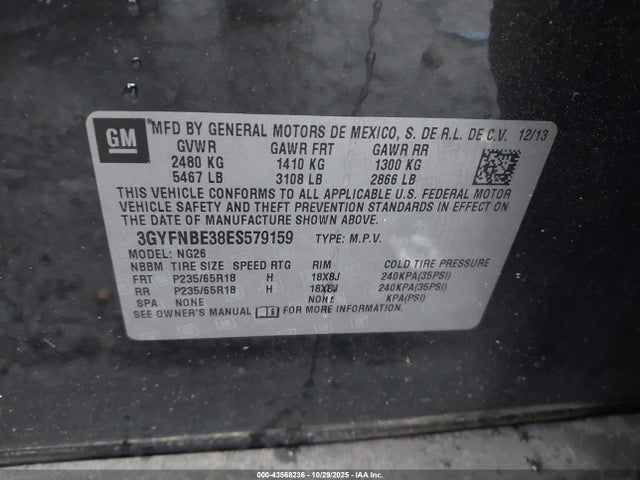 2014 CADILLAC SRX 3GYFNBE38ES579159 Photo 8