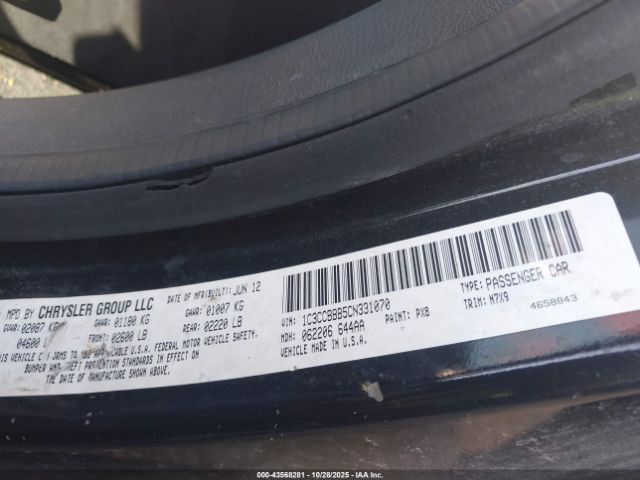 2012 CHRYSLER 200 1C3CCBBB5CN331070 Photo 8