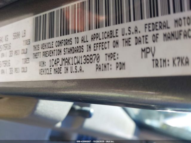 2012 JEEP LIBERTY 1C4PJMAK1CW136870 Photo 8