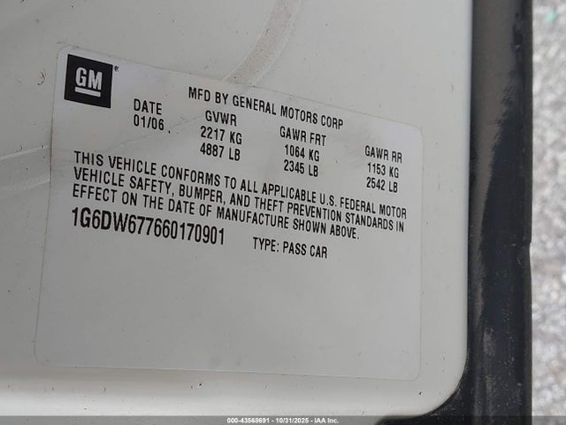 2006 CADILLAC STS 1G6DW677660170901 Photo 8