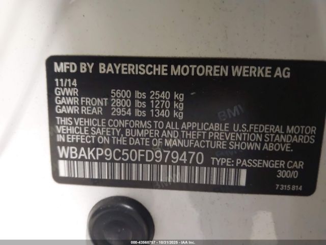 2015 BMW 550I WBAKP9C50FD979470 Photo 8