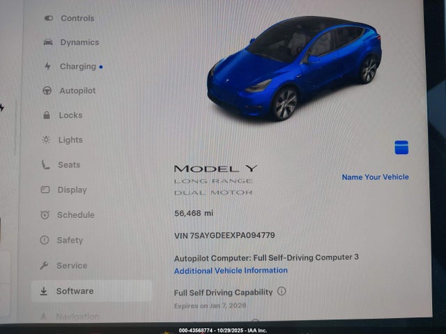 2023 TESLA MODEL Y 7SAYGDEEXPA094779 Photo 6