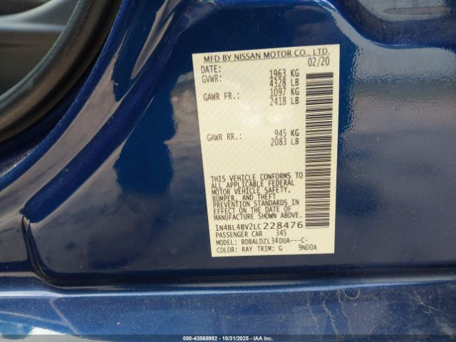 2020 NISSAN ALTIMA 1N4BL4BV2LC228476 Photo 8