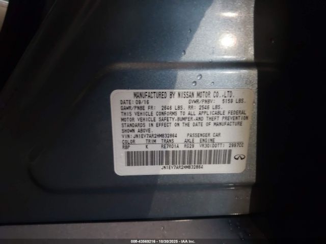 2017 INFINITI Q50 JN1EV7AR2HM832864 Photo 8