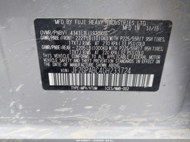 2016 SUBARU CROSSTREK JF2GPABC4GH233724 Photo 8