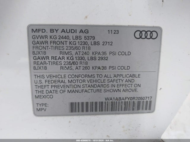 2024 AUDI Q5 WA1ABAFY0R2050717 Photo 8
