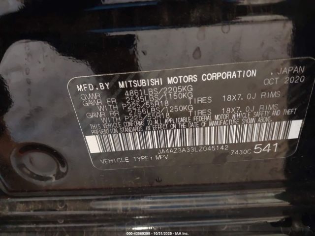 2020 MITSUBISHI OUTLANDER JA4AZ3A33LZ045142 Photo 8