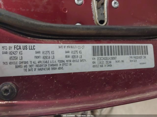 2018 CHRYSLER 300 2C3CCAGG8JH198907 Photo 8
