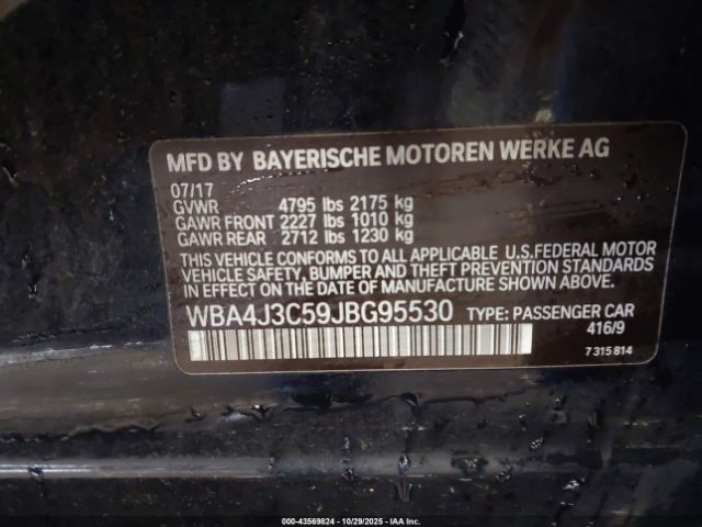 2018 BMW 430I GRAN COUPE WBA4J3C59JBG95530 Photo 8