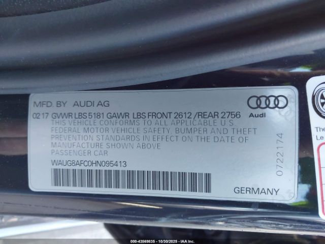 2017 AUDI A6 WAUG8AFC0HN095413 Photo 8