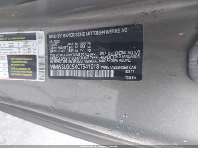 2012 MINI COOPER WMWSU3C5XCT541918 Photo 8