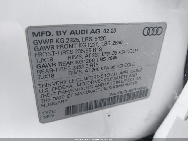 2023 AUDI Q3 WA1DECF35P1103399 Photo 8