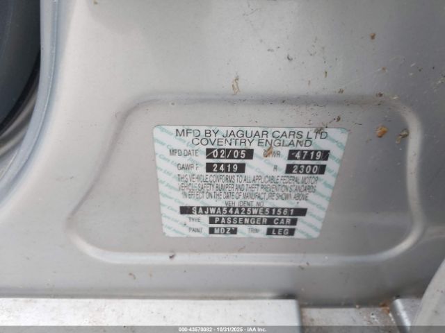 2005 JAGUAR X-TYPE SAJWA54A25WE51561 Photo 8