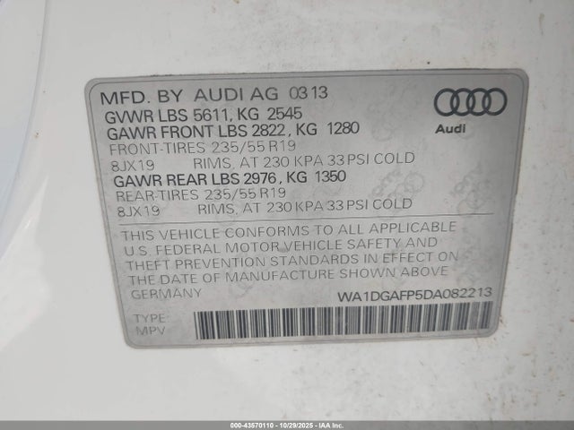2013 AUDI Q5 WA1DGAFP5DA082213 Photo 8